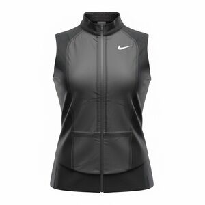 Nike Black Sleeveless Zip-Front Athletic Tank